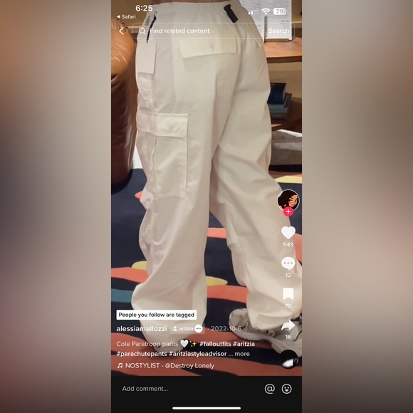 NWT Aritzia TNA Cole Paratroop Pant (Fatigue) - Picture 9 of 10